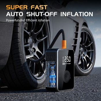 Prijenosna USB pumpa za automobil, 7.4V, 25 L/min, digitalni zaslon, >20 min radnog vremena, ABS kućište