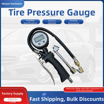 Digitālais riepu spiediena mērītājs ar inflatoru – augsta precizitāte, metāla korpuss, diapazons 0–16 bar