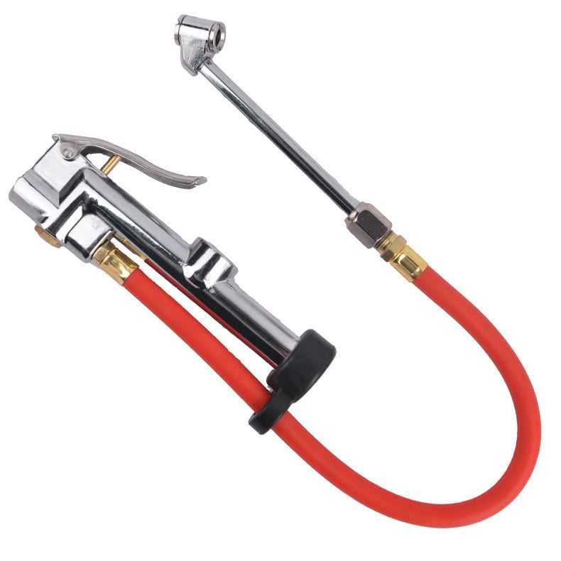 Rankinis avarinės padangų pripūtimo pompa su matuokliu, daugiafunkcinis universalus komplektas; slėgio diapazonas 0–100 psi, tikslumas 0.01 psi, medžiagos: varis, nerūdijantis plienas, guma, ABS