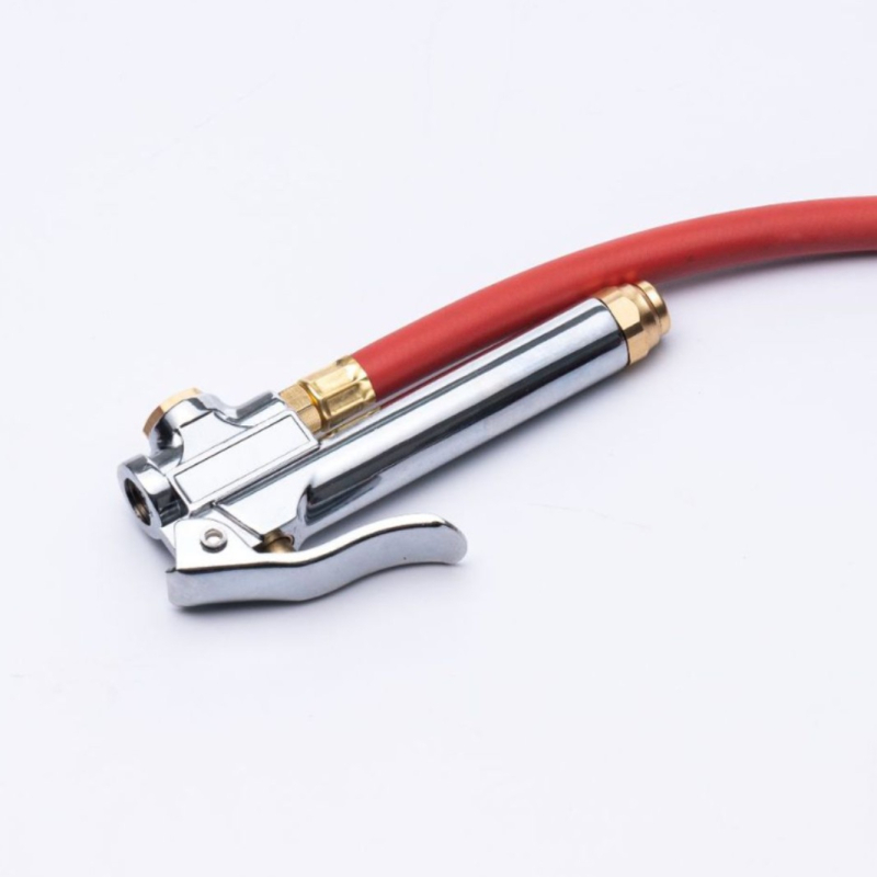 Rankinis avarinės padangų pripūtimo pompa su matuokliu, daugiafunkcinis universalus komplektas; slėgio diapazonas 0–100 psi, tikslumas 0.01 psi, medžiagos: varis, nerūdijantis plienas, guma, ABS