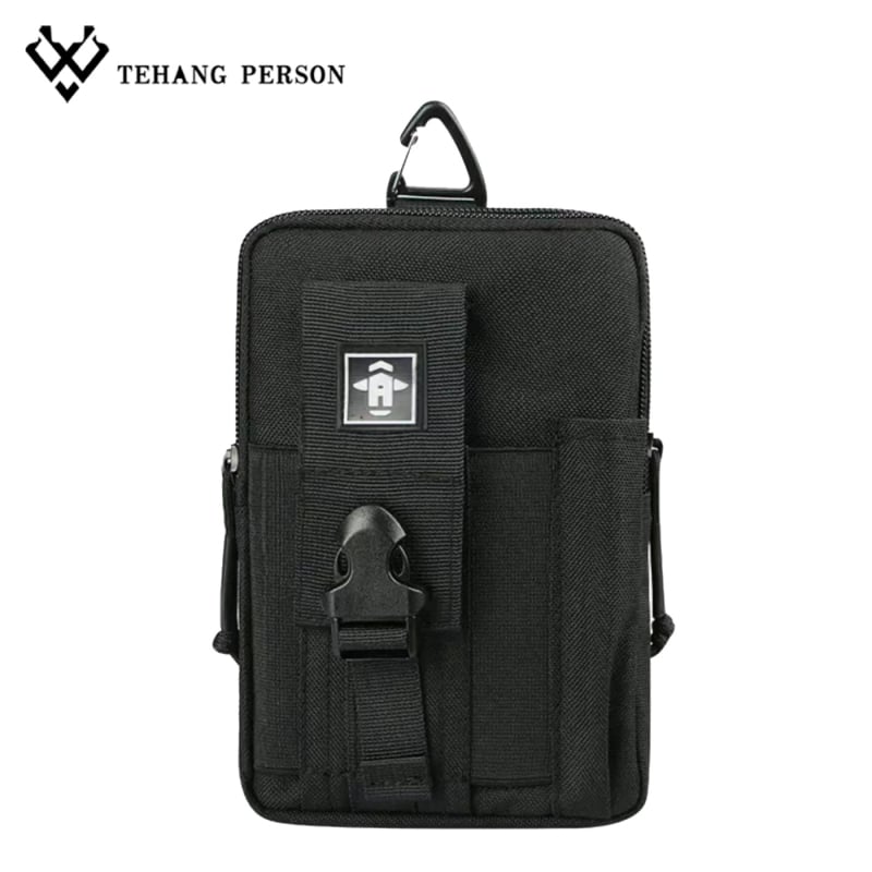 Muška taktička pojasna torba za telefon, crossbody, poliester, prozračna, vodootporna, otporna na habanje, 0,22 kg