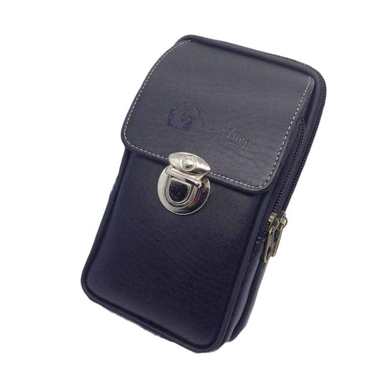 Muška reljefna torbica za struk, od PU kože, otporna na habanje, podstava od poliester, pogodna za poslovna putovanja