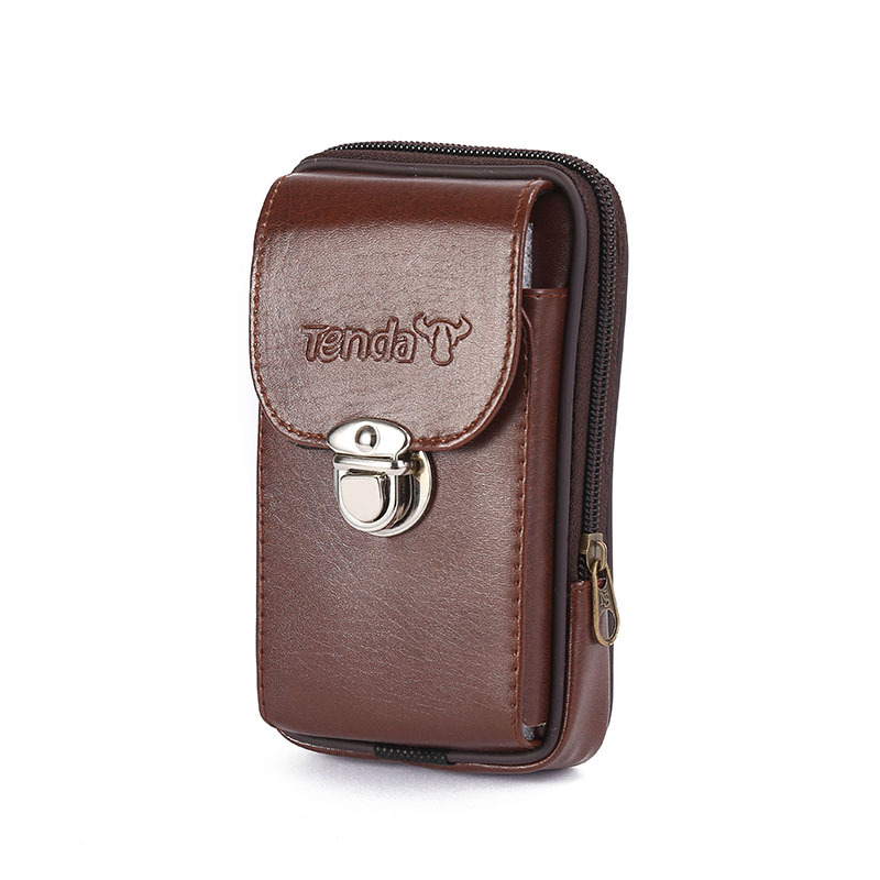 Muška reljefna torbica za struk, od PU kože, otporna na habanje, podstava od poliester, pogodna za poslovna putovanja