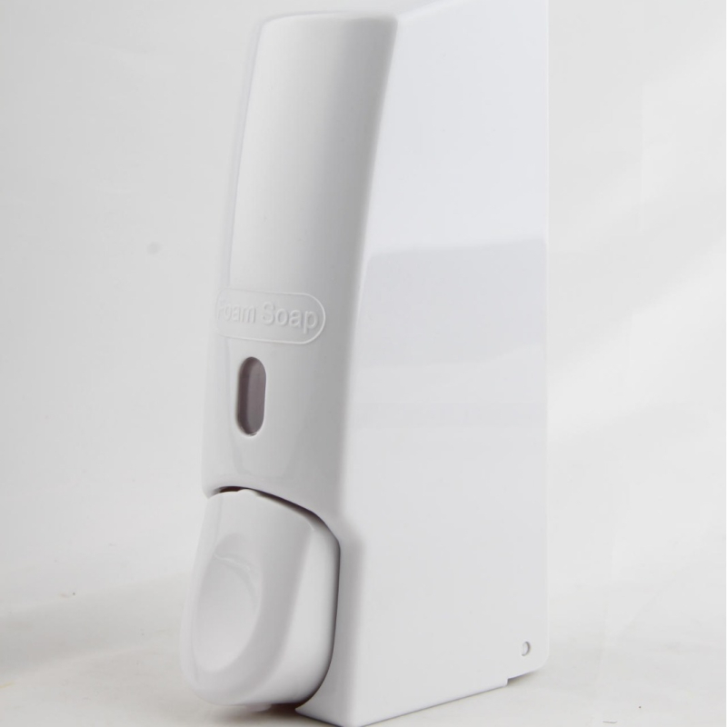 Стенно монтиран дозатор за душ гел с двойна глава и пяна | Ръчно натискане • ABS • Electroplating • Модерен минималистичен стил • Марка Shining