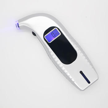 2-u-1 digitalni mjerač tlaka guma automobila s mjerenjem dubine gaznoga kanala, plavi pozadinski zaslon, raspon tlaka 10-150 psi, točnost 0,01 bar, jedinice psi/bar/kPa/kg/cm², model 00009, branda Timo