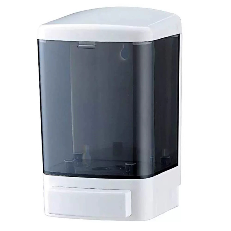 Стенен дозатор за сапун (пластмасов; ръчно натискане; инжекционно формован; тегло 324 g; модерен минималистичен стил)