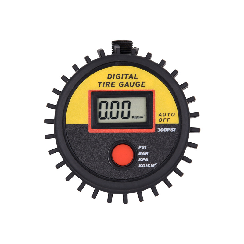 Високоточен инструмент за надуване на гуми с цифров манометр LED, диапазон 0-300 psi, точност +/-1.5 psi, ABS пластмасов корпус, CR2032 батерия.