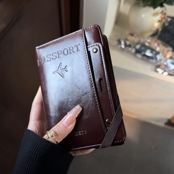 MOONLIGHT MORIA Държател за паспорт и документи — ултралек, разширяем и многофункционален пътуващ организайзер, PU материал, модел HZ-3020.