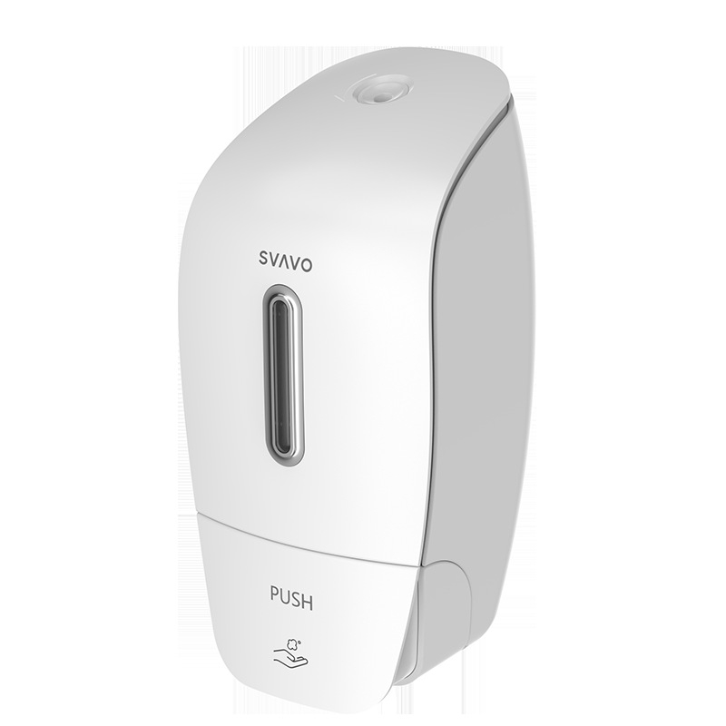 Стенно монтиран дозатор за сапун с пяна – ръчно натискане, ABS, марка Rivo, модерен минималистичен стил