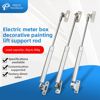 Felfelé nyíló ajtó gázrugó – Anyag: hidegen hengerelt acél; Márka: PEECO/Pinchao Hardware; Modell: dekoratív gázrugó; Gyártási folyamat: öntés prés alatt; Alkalmazások: ipari berendezések, mérődoboz dekoráció, háztartási felnyíló szekrény