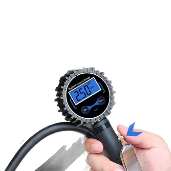 Magas pontosságú digitális guminyomásmérő fúvópisztollyal és LCD kijelzővel