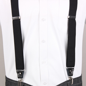 Τιράντες με σχήμα Υ για παντελόνια – δέρμα και ελαστικό, 4 κλιπ, ρυθμιζόμενη μήκος, ισχυρή ελαστικότητα, διασταυρούμενο πίσω