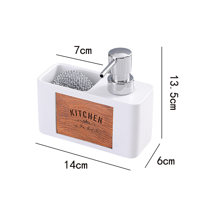 Дозатор за сапун за кухня, корпус от смола, тегло 450 g, полирана повърхност, ръчно натискане, модерен минималистичен стил