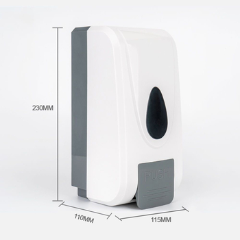 Zidni ručni dispenser pjene sapuna s gumbom za isticanje (ABS, CE certifikat, 0,5 kg, injekcijsko lijevanje, moderan stil)