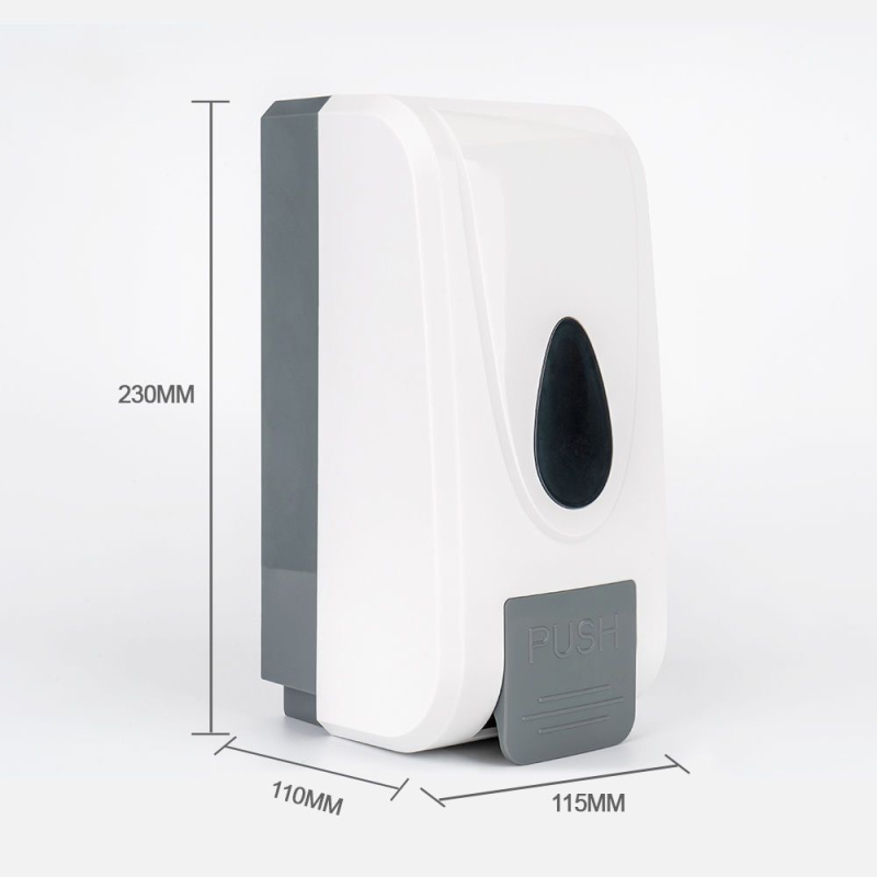 Zidni ručni dispenser pjene sapuna s gumbom za isticanje (ABS, CE certifikat, 0,5 kg, injekcijsko lijevanje, moderan stil)