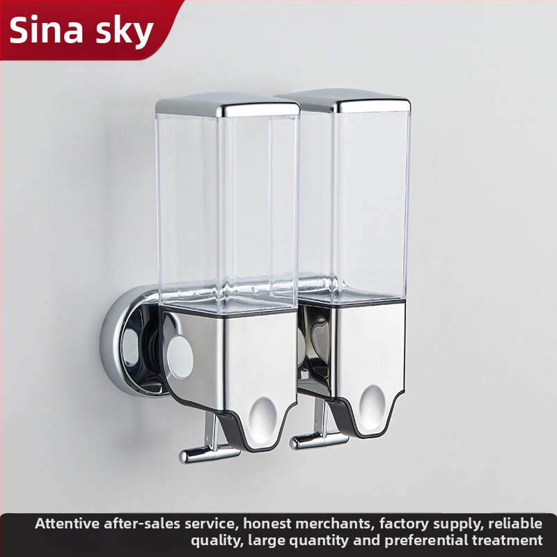 Nástenný ručný dávkovač mydla, ABS, elektroplatingový povrch, moderný minimalistický štýl