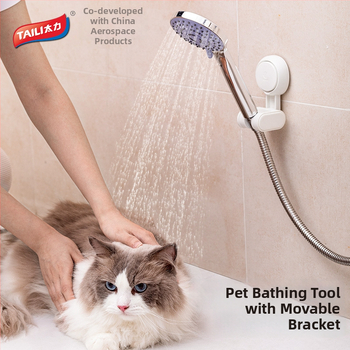 Sieninis dušo laikiklis su siurbimo kilpa, plastmasinis, judantis, nereikalauja gręžimo, be klijų.