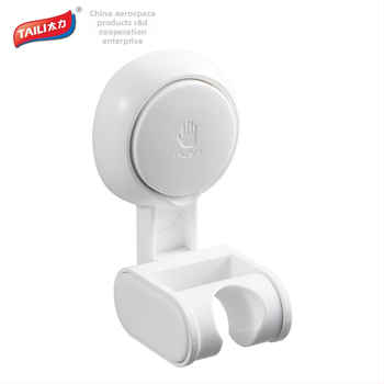 Sieninis dušo laikiklis su siurbimo kilpa, plastmasinis, judantis, nereikalauja gręžimo, be klijų.