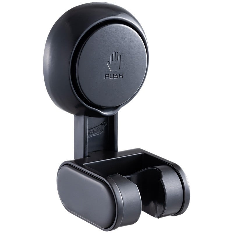 Suport de duș cu ventuză, montat pe perete, din plastic, mobil, fără găuri, fără adeziv.