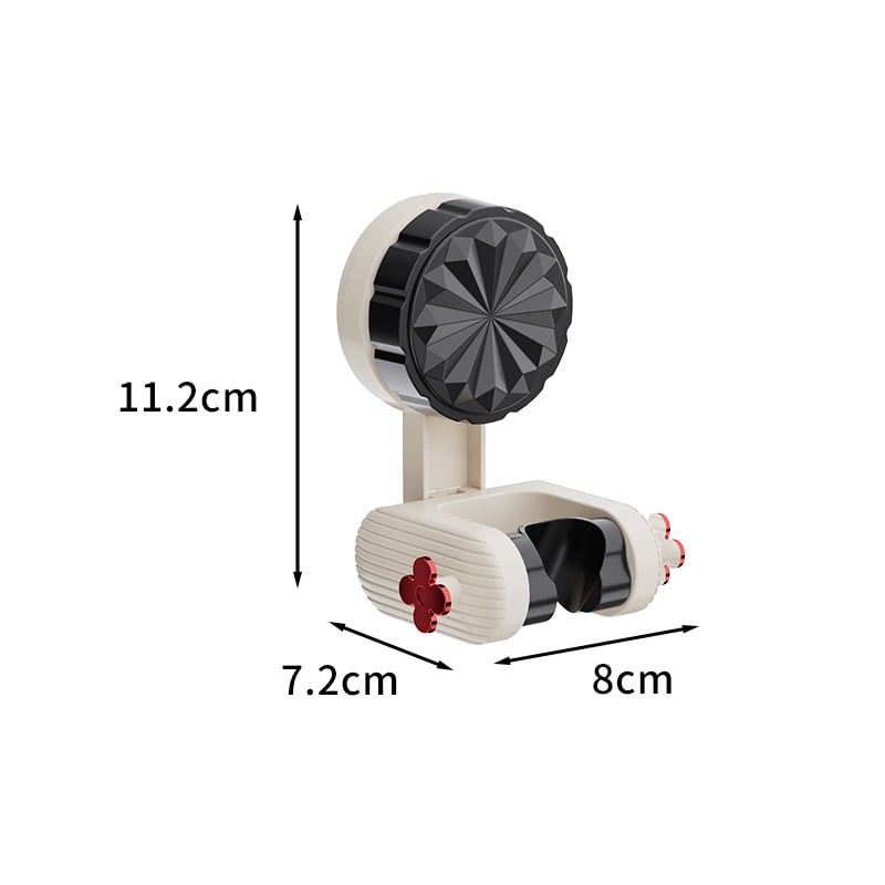 Suport reglabil pentru duș cu ventuză, montaj pe perete, fără găuri, mobil, poliță de baie