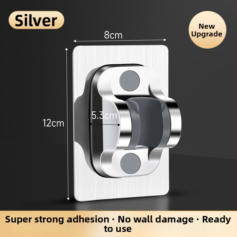 Dušo galvutės laikiklis be gręžimo – ABS medžiaga, siurbimo tvirtinimas prie sienos, šiuolaikinis minimalistinis stilius, vonios aksesuaras