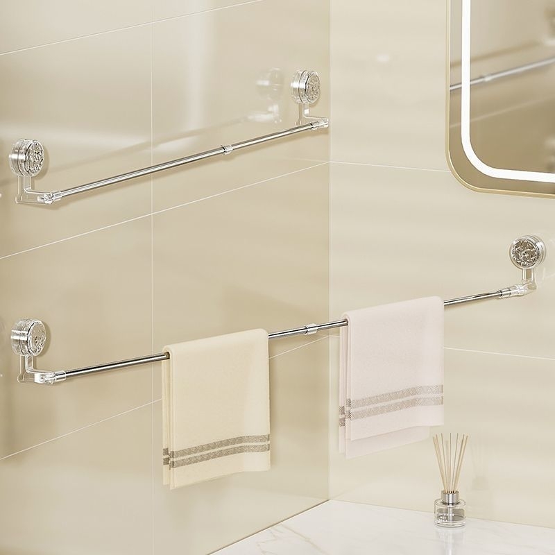 Forgó törölközőtartó szívócsöves, rozsdamentes acélból, galvanizált felülettel, teherbírás 1.5-5 kg, egy szintes, modern minimalist stílusú törölközőrúd