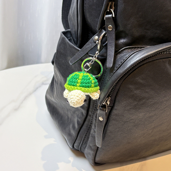 Che shima Μαλλί βελονοποιημένο Μίνι Χελώνα Κλειδοθήκη, Γλυκό Καρτούν Κρεμαστό για Τσάντα, Έτοιμο Δώρο