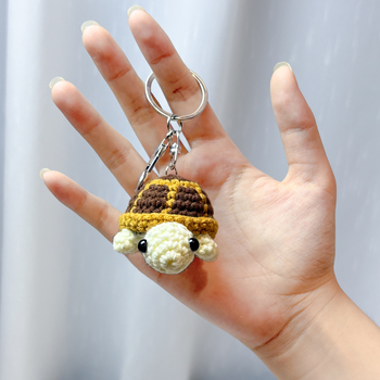 Che shima Μαλλί βελονοποιημένο Μίνι Χελώνα Κλειδοθήκη, Γλυκό Καρτούν Κρεμαστό για Τσάντα, Έτοιμο Δώρο