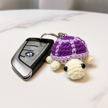 Che shima Μαλλί βελονοποιημένο Μίνι Χελώνα Κλειδοθήκη, Γλυκό Καρτούν Κρεμαστό για Τσάντα, Έτοιμο Δώρο