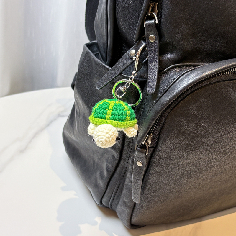 Che shima Μαλλί βελονοποιημένο Μίνι Χελώνα Κλειδοθήκη, Γλυκό Καρτούν Κρεμαστό για Τσάντα, Έτοιμο Δώρο