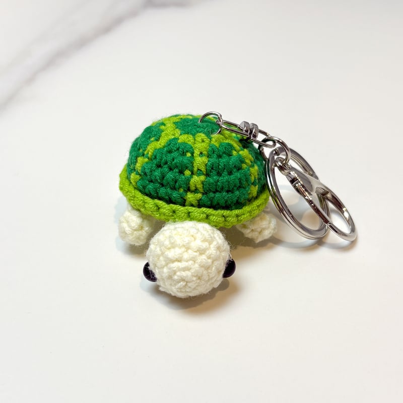 Che shima Μαλλί βελονοποιημένο Μίνι Χελώνα Κλειδοθήκη, Γλυκό Καρτούν Κρεμαστό για Τσάντα, Έτοιμο Δώρο