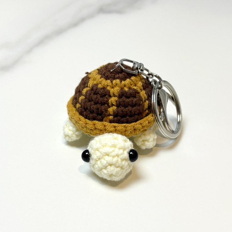 Che shima Μαλλί βελονοποιημένο Μίνι Χελώνα Κλειδοθήκη, Γλυκό Καρτούν Κρεμαστό για Τσάντα, Έτοιμο Δώρο