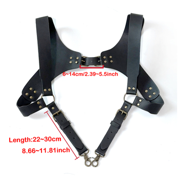 Muške kožne trake za hlače s dvije kopče, podesiva duljina, univerzalna veličina