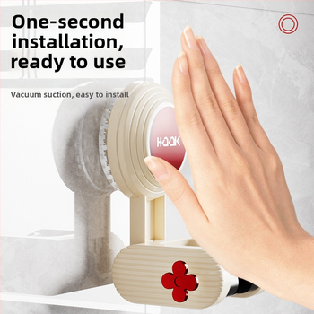 Dušo galvos laikiklis – judantis, be gręžimo (Montavimas: siurbimo prie sienos; Medžiaga: plastikas; Stilius: paprastas ir šiuolaikiškas; Kategorija: vonios lentyna)