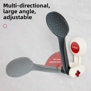 Dušo galvos laikiklis – judantis, be gręžimo (Montavimas: siurbimo prie sienos; Medžiaga: plastikas; Stilius: paprastas ir šiuolaikiškas; Kategorija: vonios lentyna)