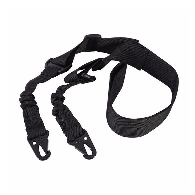 Kétpontú taktikai fegyverszíj kültéri használatra, állítható hosszúságú, keresztpánttal kompatibilis, uniszex, imitáció nylon.