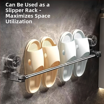 Teleskopinis rankšluosčio laikiklis su siurbtuku, be gręžimo, plastikas, prekinis ženklas Qiwang