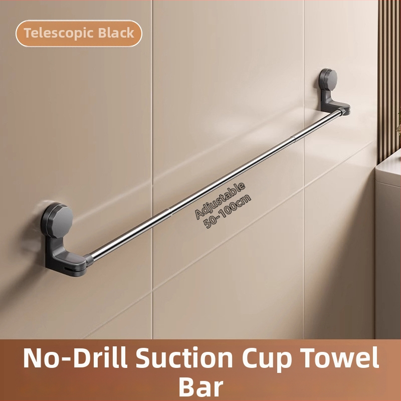 Teleskopinis rankšluosčio laikiklis su siurbtuku, be gręžimo, plastikas, prekinis ženklas Qiwang