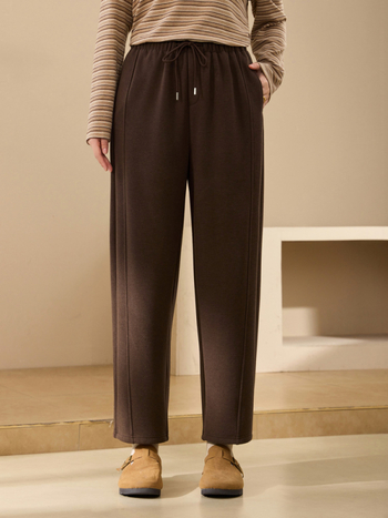 Pudding Pants - Μαλακά, αναπνέουσες ίσια παντελόνια για γυναίκες, Φθινόπωρο 2024, ίνες βισκόζης, περιεκτικότητα 30-50% βισκόζη