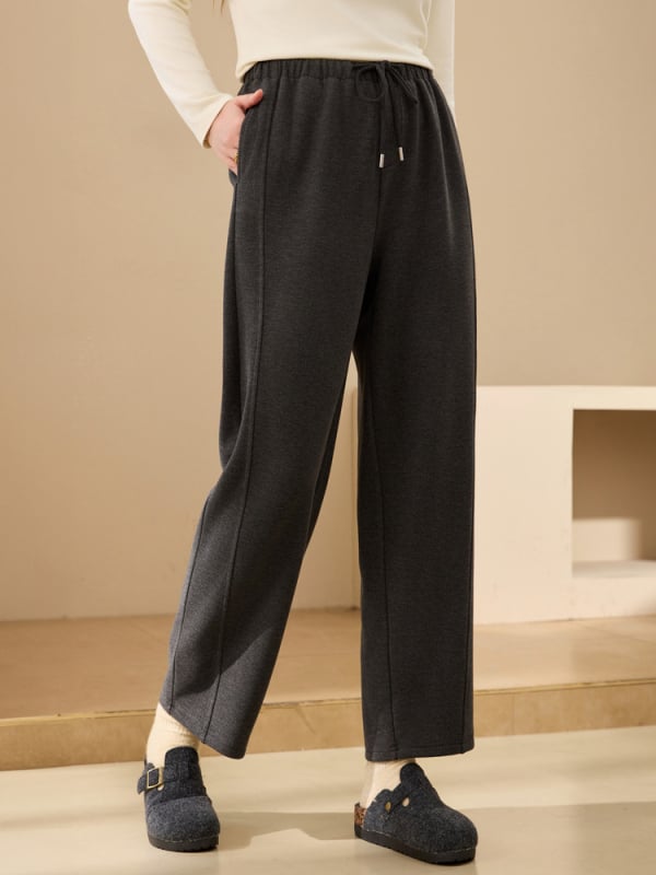 Pudding Pants - moi, respirante, pantaloni dritti pentru femei, toamna 2024, fibră de viscose, conținut de viscose 30-50%