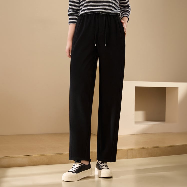 Pudding Pants - Μαλακά, αναπνέουσες ίσια παντελόνια για γυναίκες, Φθινόπωρο 2024, ίνες βισκόζης, περιεκτικότητα 30-50% βισκόζη