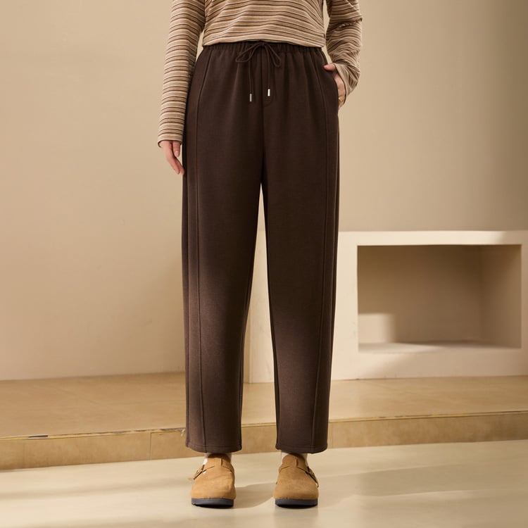 Pudding Pants - Μαλακά, αναπνέουσες ίσια παντελόνια για γυναίκες, Φθινόπωρο 2024, ίνες βισκόζης, περιεκτικότητα 30-50% βισκόζη