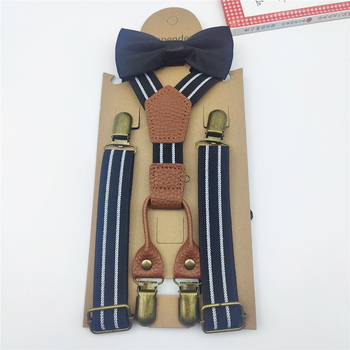 Dječji set s klipsama za naramenice i bow tie, 4 klipa, elastična traka, podesiva duljina, unisex