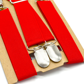 Dječje naramenice za hlače s četiri klipsa i trokuti trakom (elastičan materijal; 4 klipsa; podesiva duljina; snažna elastičnost; križni pojas)