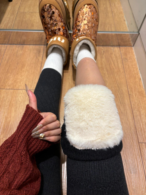 Дамски дебели леггинси от вълна и кашмир със флис подплата, 3/4 дължина, тесен силует, топли