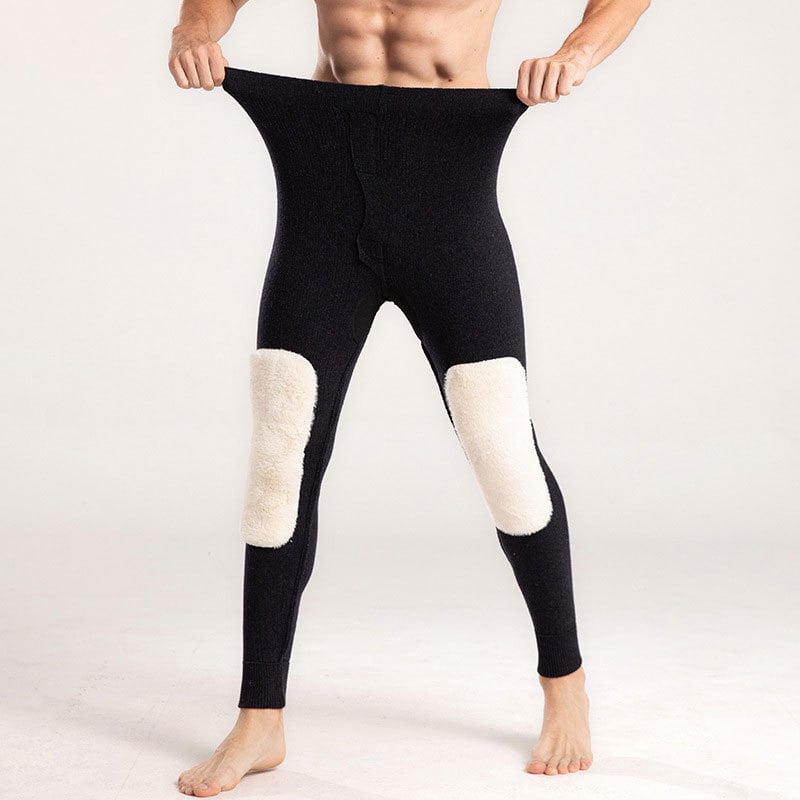 Дамски дебели леггинси от вълна и кашмир със флис подплата, 3/4 дължина, тесен силует, топли