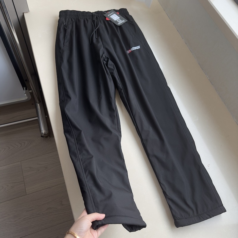 Ανδρικά παντελόνια με ίσιο κόψιμο, ελαστική μέση, αδιάβροχα, αντιανεμικά, φλις επένδυση