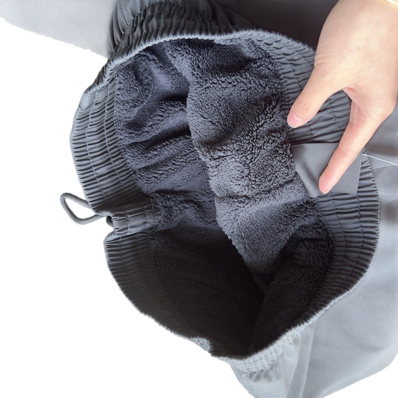 Ανδρικά παντελόνια με ίσιο κόψιμο, ελαστική μέση, αδιάβροχα, αντιανεμικά, φλις επένδυση