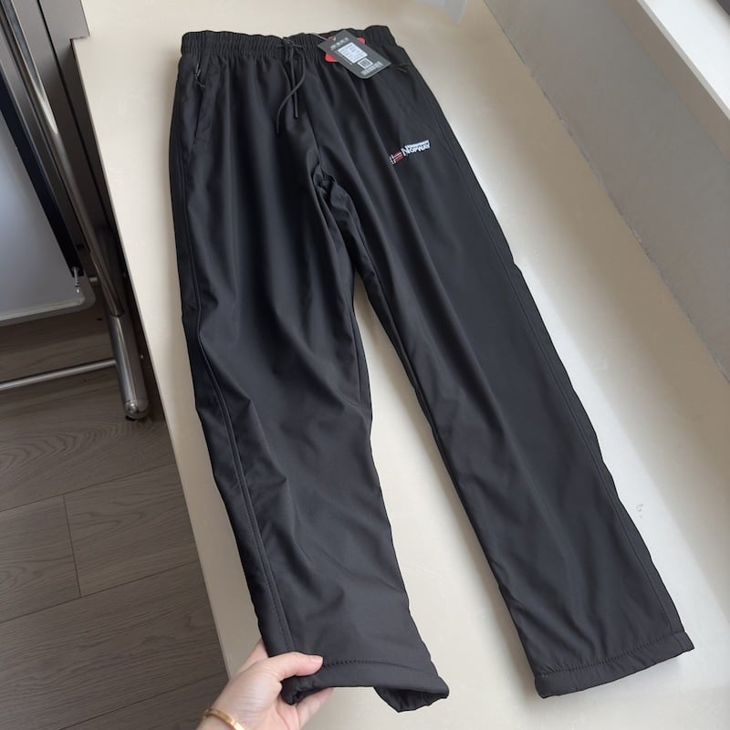 Ανδρικά παντελόνια με ίσιο κόψιμο, ελαστική μέση, αδιάβροχα, αντιανεμικά, φλις επένδυση