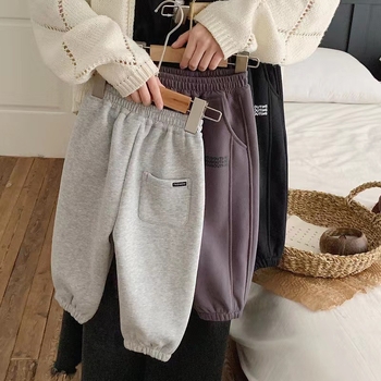 Dječje hlače za dječake s flis podstavom, zimske, 95% pamuka, elastični pojas, uzrast 3–8 godina